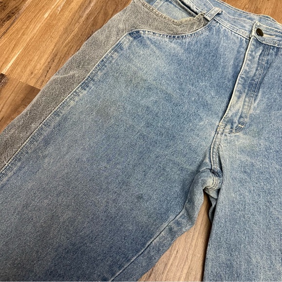 VTG 80s Retro Sergio Valente Two Tone Western Jeans - Picture 3 of 11